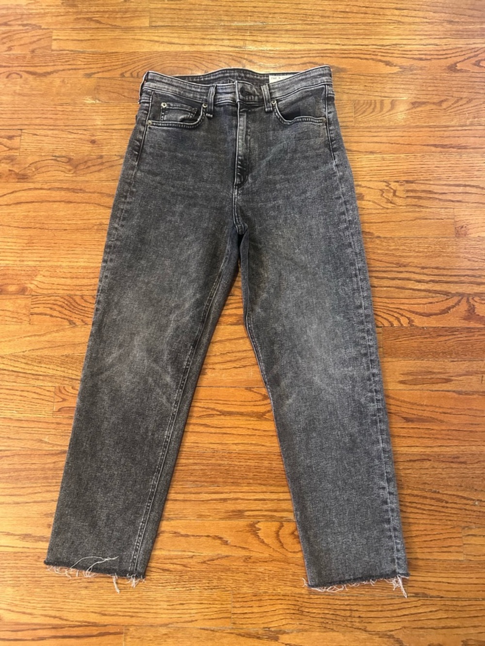 rag & bone Woman’s  Black high -rise ankle cigarette Jeans